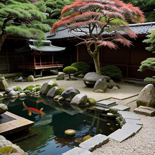 Japanese Gardening, Perennial Plants, Wabi-Sabi Aesthetics, Ikebana Art, Tranquil Garden