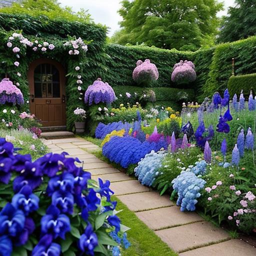 Stunning Floral, Monkshood Delphinium, Eye-catching Arrangements, Garden Design, Vibrant Blooms