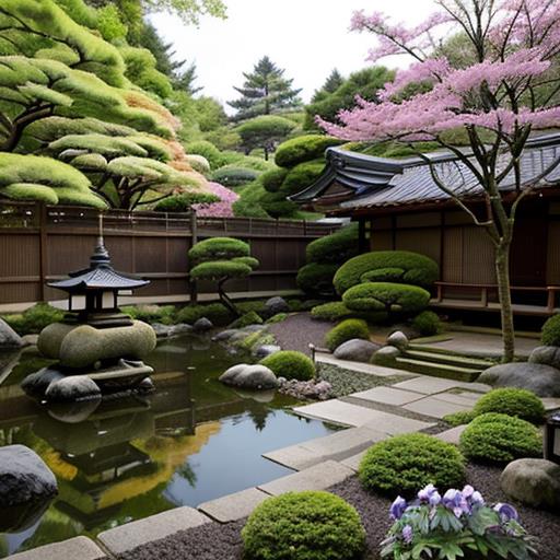 Japanese Garden, Perennial Plants, Tranquility, Harmony, Garden Design