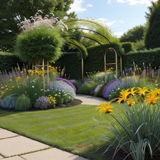 Perennial Grasses, Flowers, Texture and Movement, Dynamic Duo, Garden Landscaping