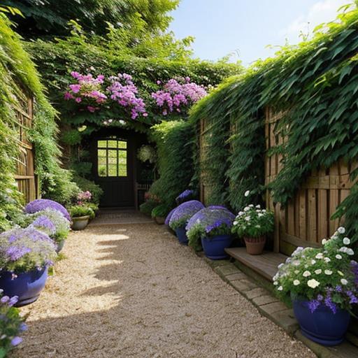 Perennial climbers, garden height, vertical plants, lush landscape, vibrant garden display