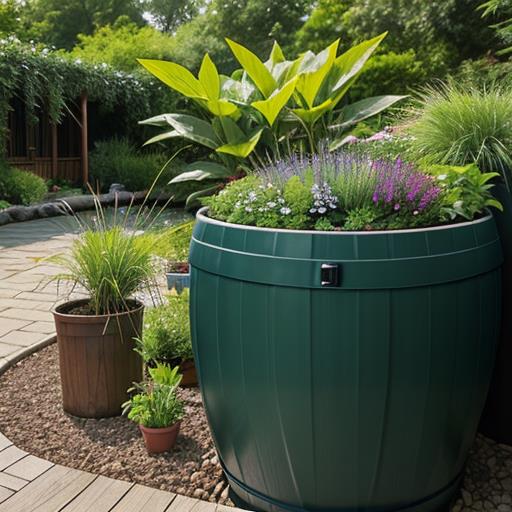 Perennial plants, Rainwater harvesting, Sustainable gardening, Water conservation, Eco-friendly landscaping