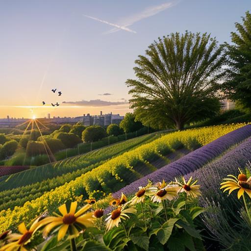 Perennial Flowers, High Rise Terrace, Vineyards, Wine Production, Urban Landscape