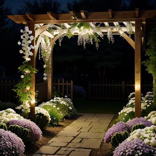 night garden flowers, moonlit landscapes, perennial plants, night-blooming flowers, enchanting retreat