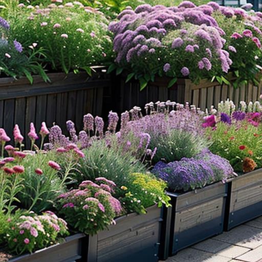 rooftop garden, perennial flowers, urban oasis, green haven, pollinator-friendly