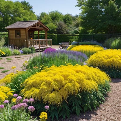 Solidago Ground Cover, Weed Suppression, Perennial Plant, Low-Maintenance Garden, Drought-Tolerant Flowers