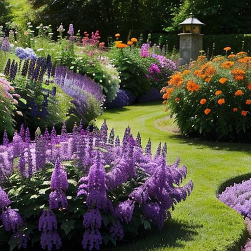 Perennial border, Catmint and Agastache, Garden design guide, Color scheme, Attracting pollinators