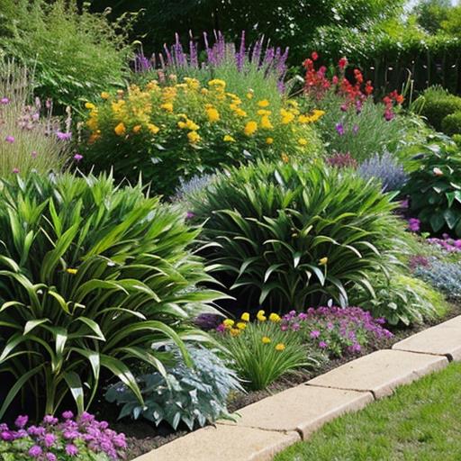 Perennial Planting, Textural Contrast, Garden Design, Visual Appeal, Landscape Enhancement