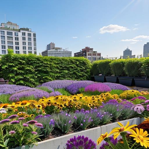 Perennial flowers, Apartment rooftop gardens, Urban spaces, Green roofs, City living