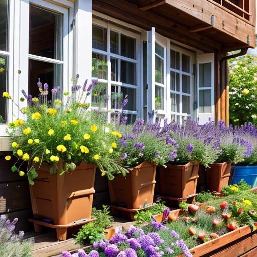 Perennial Flowers, Urban Farming, Balcony Garden, Fresh Produce, Homegrown Goodness