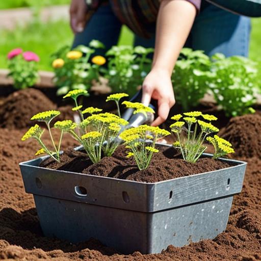 transplanting yarrow seedlings, garden bed preparation, transplanting process, yarrow plant care, successful planting advice